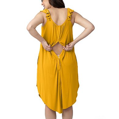 Maternity Kindred Bravely Ruffle Strap Labor and Delivery Gown