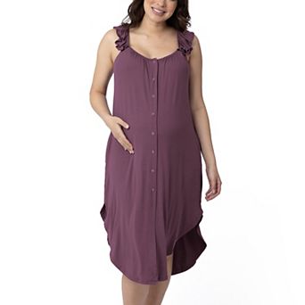 Womens Kindred Bravely Ruffle Strap Labor and Delivery Gown
