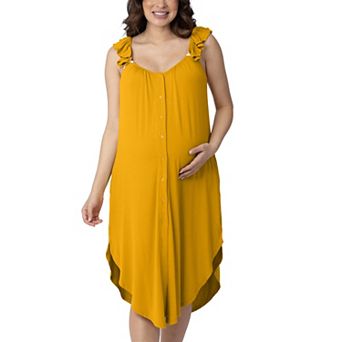 Womens Kindred Bravely Ruffle Strap Labor and Delivery Gown