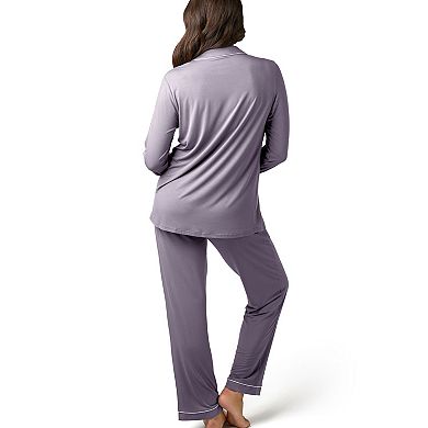 Maternity Kindred Bravely Clea Long Sleeve Pajama Top & Pajama Bottoms Set