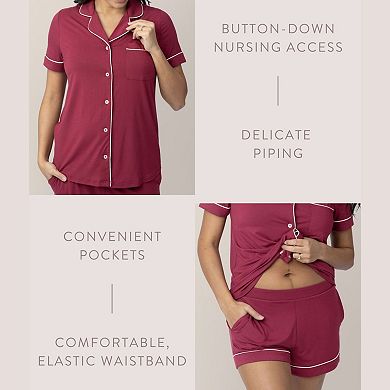 Maternity Kindred Bravely Clea Short Sleeve Pajama Top & Pajama Shorts Set