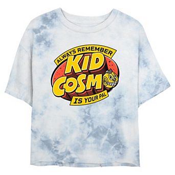 Juniors' The Electric State Kid Cosmo Is Your Pal Stamp Cropped Graphic Tee