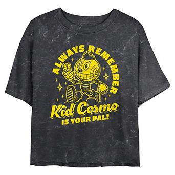 Juniors' The Electric State Always Remember Kid Cosmo Is Your Pal Cropped Graphic Tee