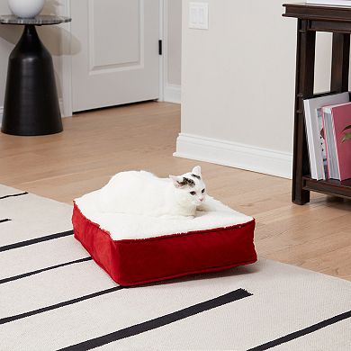Happy Hounds Willow Sherpa Rectangle Pillow Cat Bed