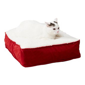 Happy Hounds Willow Sherpa Rectangle Pillow Cat Bed