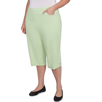 Plus Size Alfred Dunner Novelty Cuff Tummy Control Capris