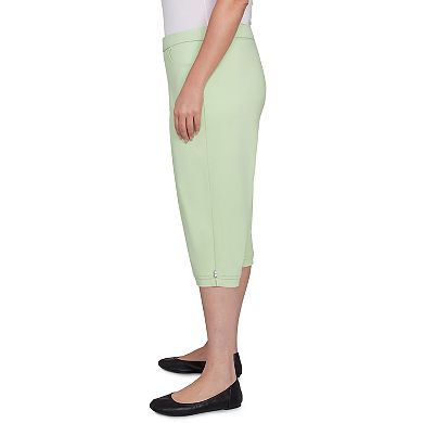 Plus Size Alfred Dunner Novelty Cuff Tummy Control Capris