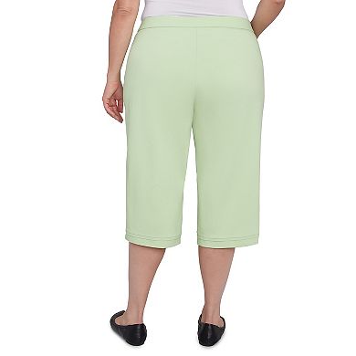 Plus Size Alfred Dunner Novelty Cuff Tummy Control Capris