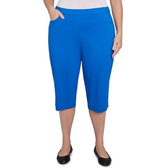 Plus Size Alfred Dunner Novelty Cuff Tummy Control Capris