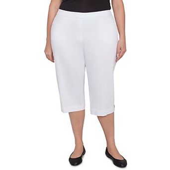 Plus Size Alfred Dunner Novelty Cuff Tummy Control Capris