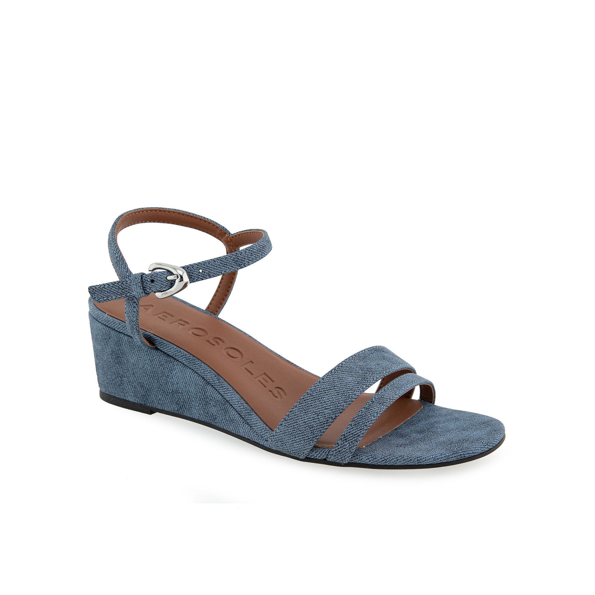 Aerosoles Witt Womens Wedge Sandals, Size: 5, Blue Jean Blue