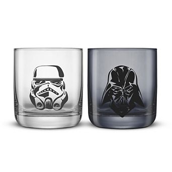 JoyJolt Star Wars™ 2 pc Dark Side Monochrome Short Drinking Glasses