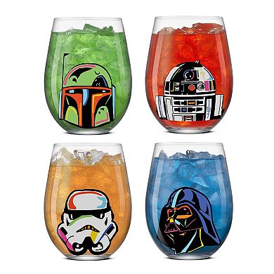 JoyJolt Star Wars™ 4-Piece Cosmic Color Stemless Drinking Glasses