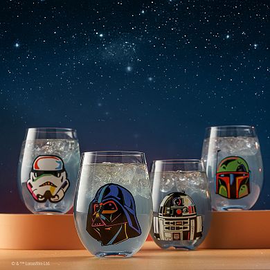 JoyJolt Star Wars™ 4-Piece Cosmic Color Stemless Drinking Glasses