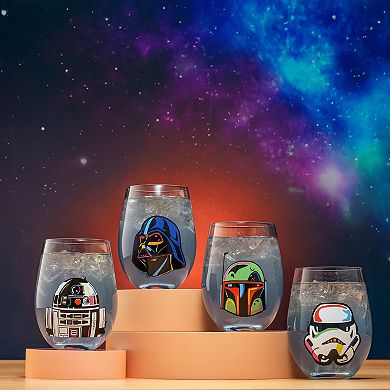 JoyJolt Star Wars™ 4-Piece Cosmic Color Stemless Drinking Glasses