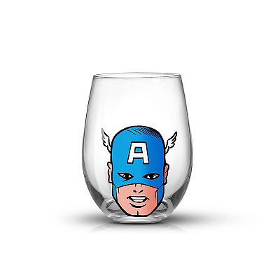 JoyJolt Marvel Heroes 4-Piece Stemless Drinking Glasses