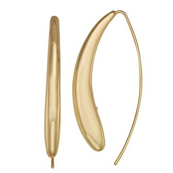 Nine West Gold Tone Teardrop Wire Earrings