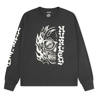 Boys 8-20 Hurley Skull Split Graphic Long Sleeve T-shirt