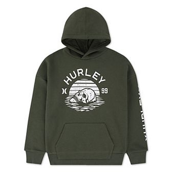 Boys 8-20 Hurley Graphic Fleece Oversized Pullover Hoodie