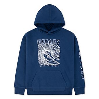 Boys 8-20 Hurley Graphic Fleece Oversized Pullover Hoodie