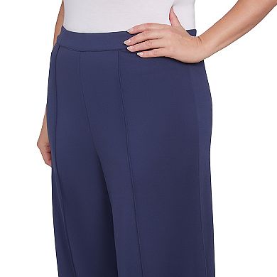 Plus Size Alfred Dunner Pleated Wide Leg Ankle Pants