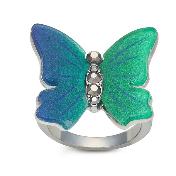 Simply Vera Vera Wang Black Tone Butterfly Ring