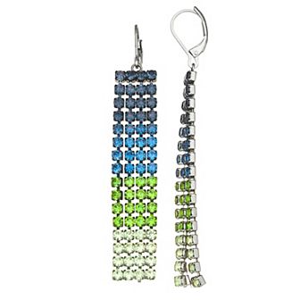 Simply Vera Vera Wang Black Tone Leverback Gradient Linear Drop Earrings