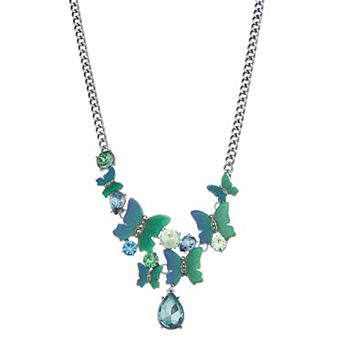 Simply Vera Vera Wang Black Tone Butterfly Statement Frontal Necklace