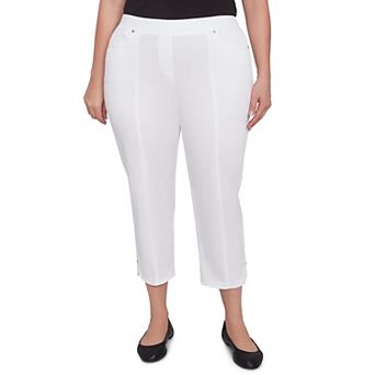Plus Size Alfred Dunner Tailored Tulip Hem Capri Pants