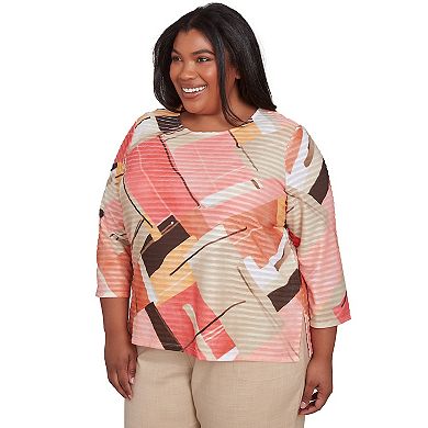 Plus Size Alfred Dunner Colorful Patchwork Top