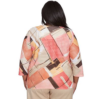 Plus Size Alfred Dunner Colorful Patchwork Top