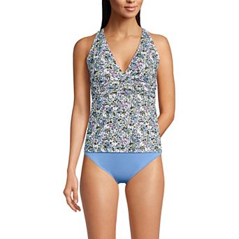 Women's Lands' End V-Neck Plunge X-Back Tankini Top