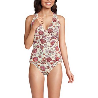 Women's Lands' End V-Neck Plunge X-Back Tankini Top