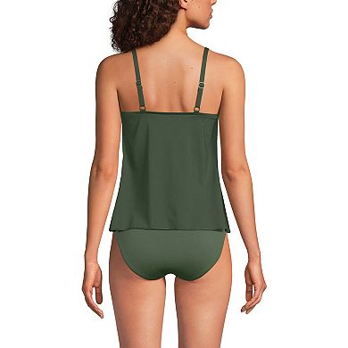 Petite Lands' End Tulip Hem Tankini Swimsuit Top