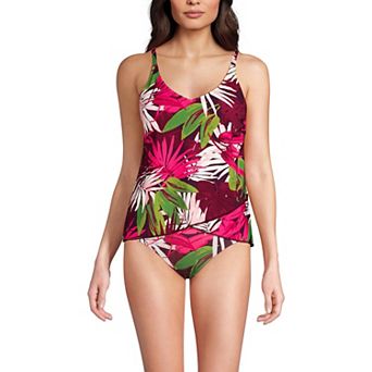 Petite Lands' End Tulip Hem Tankini Swimsuit Top
