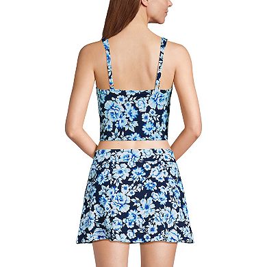 Women's Lands' End Long V-Neck Wrap Front Tankini Top