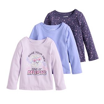Toddler Girls Jumping Beans® 3-Pack Long Sleeve Graphic Tee
