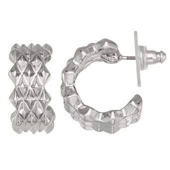 Simply Vera Vera Wang Silver Tone Diamond-Shape Post Hoop Earrings