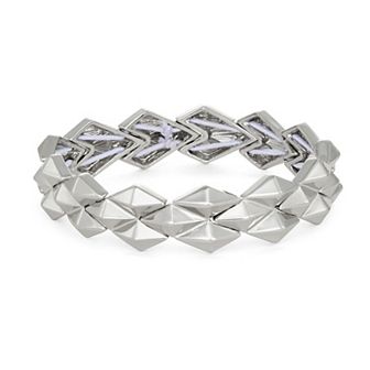 Simply Vera Vera Wang Silver Tone Diamond-Shape Stretch Bracelet