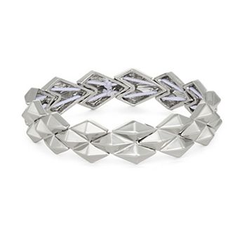 Simply Vera Vera Wang Silver Tone Diamond-Shape Stretch Bracelet