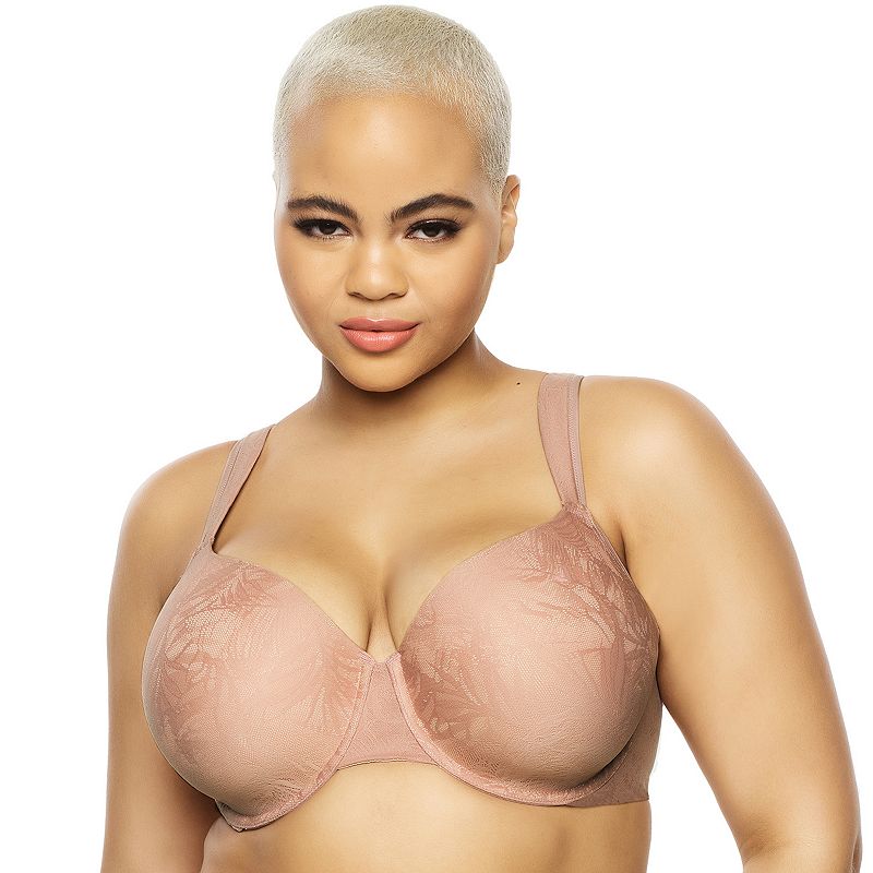 Plus Size Paramour by Felina Jessamine Contour Side Smooth Bra 135083, Women's, Size: 34 D, Pink