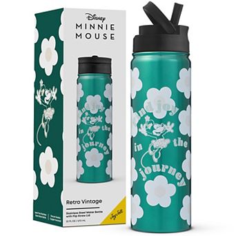 JoyJolt Disney's Minnie Mouse Retro Vintage Stainless Steel Water Bottle