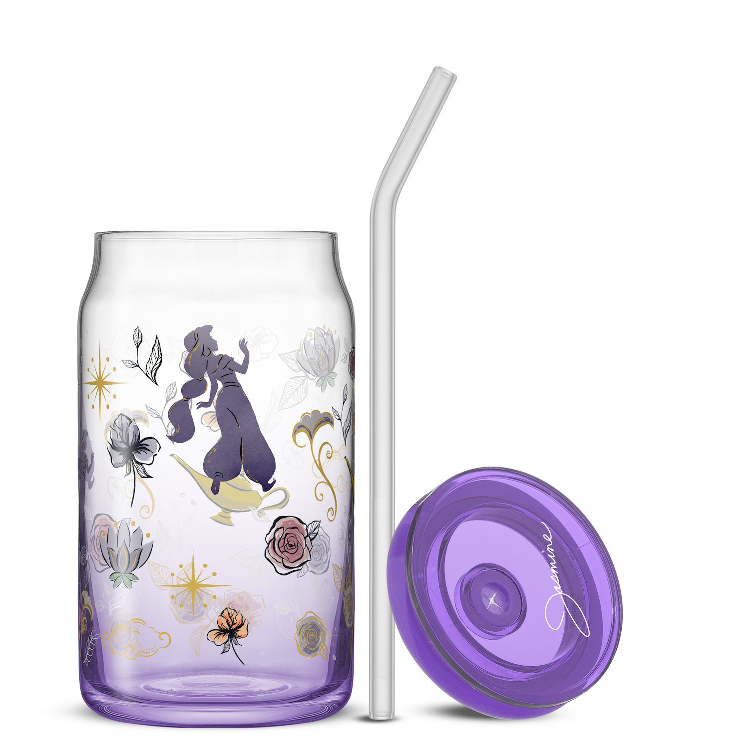 JoyJolt Disney Princess Icon Tumbler Glasses - Thumbnail 2