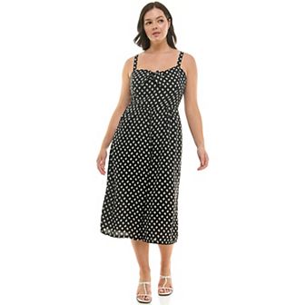Juniors' Plus Size Lily Rose Tie-Front Ankle Jumpsuit