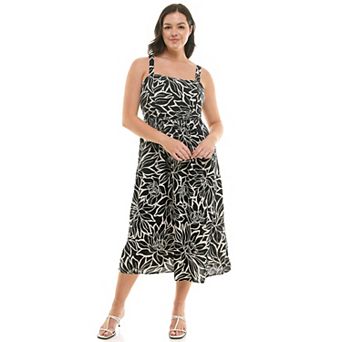 Juniors' Plus Size Lily Rose Squareneck Maxi Dress