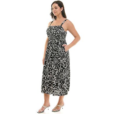 Juniors' Plus Size Lily Rose Squareneck Maxi Dress