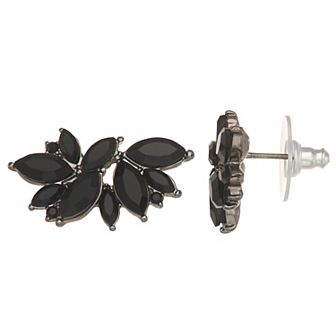 Simply Vera Vera Wang Black Tone Cluster Stone Post Earrings