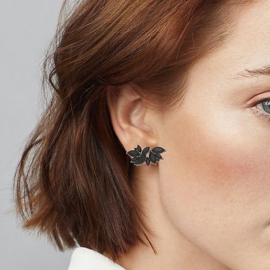 Simply Vera Vera Wang Black Tone Cluster Stone Post Earrings