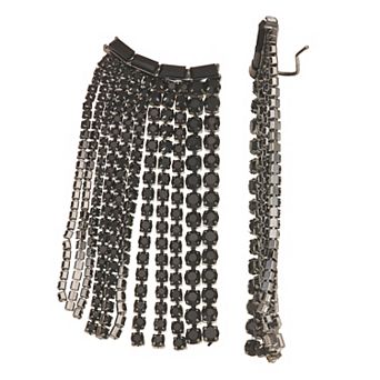 Simply Vera Vera Wang Black Tone Waterfall Post Earrings