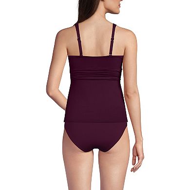 Women's Lands' End V-Neck Plunge X-Back Tankini Top